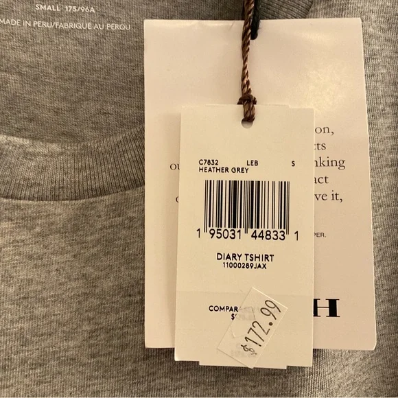 Coach Diary T-Shirt - NWT - Men’s Size Small - Heather Grey - Picture 8 of 12